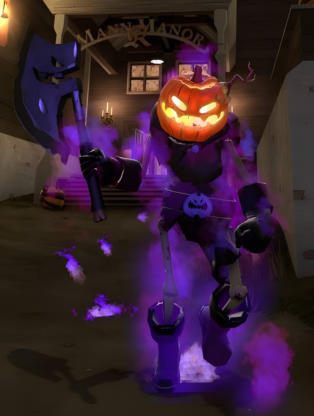 an animated halloween scene is shown in this image Tf2 Halloween black