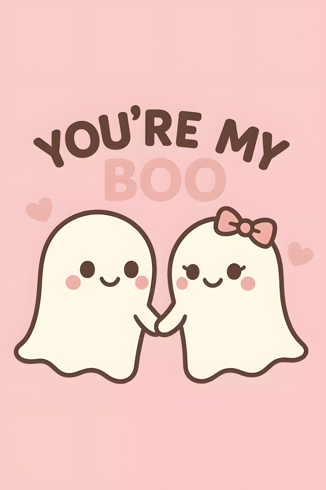 two ghost with the words you're my boo Cute Halloween Boo Bestie In This Moment, pink