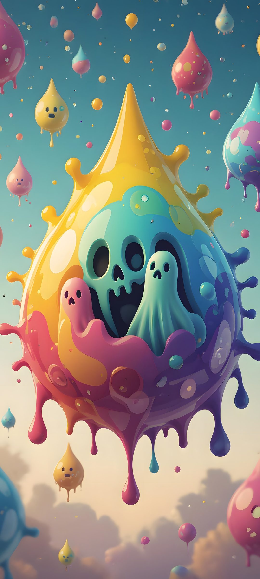 an image of some kind of artwork that looks like it is floating in the air Halloween Slime Hd gray