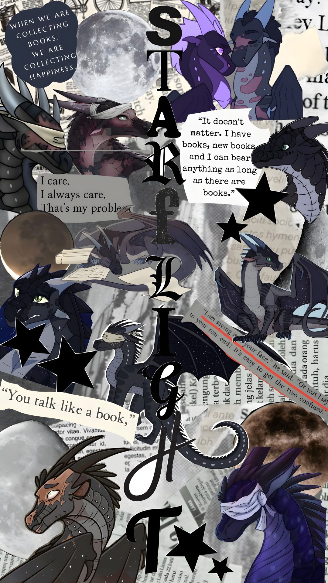 an image of some sort of collage with words and pictures on it's side Wings Of Fire Halloween dim gray