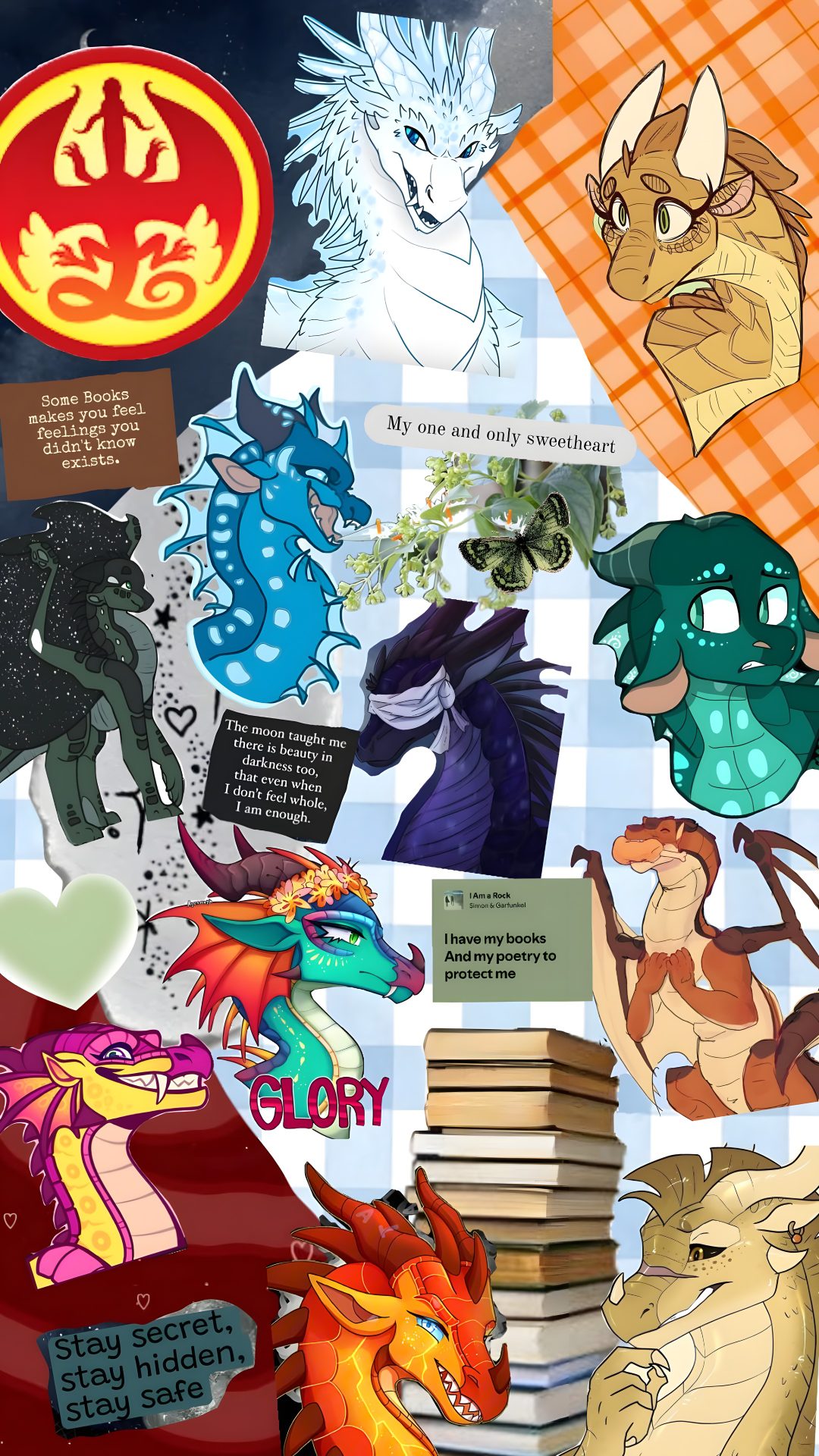 an image of some kind of book with different types of animals on it's cover Wings Of Fire Halloween dark khaki