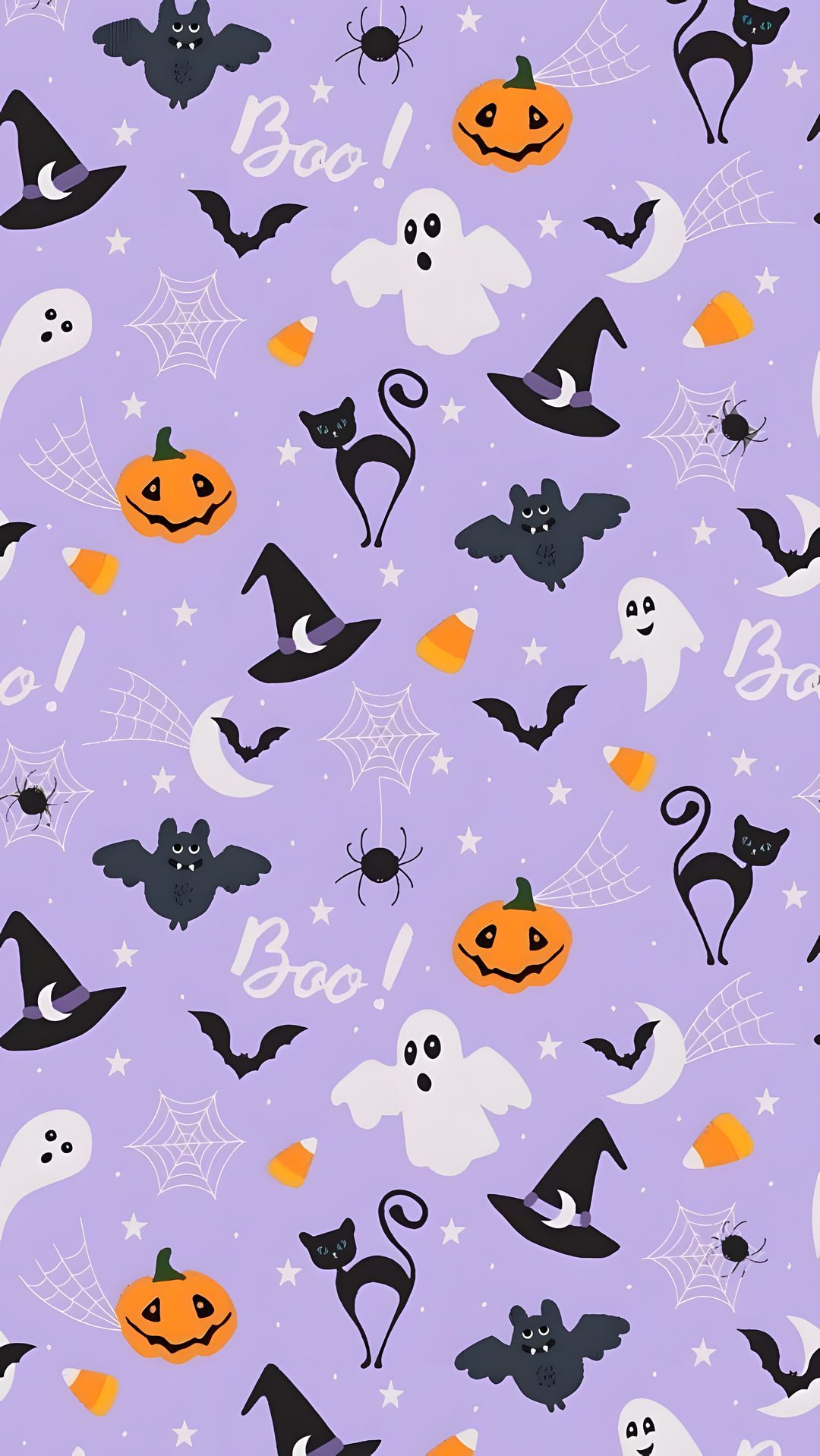 a purple background with halloween decorations and bats Purple Halloween Iphone light steel blue