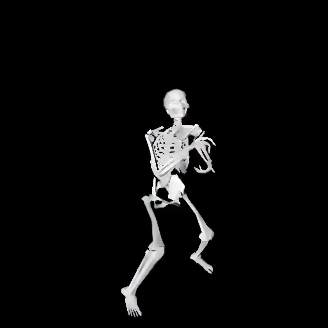 a skeleton is walking in the dark Funny Halloween Gif black