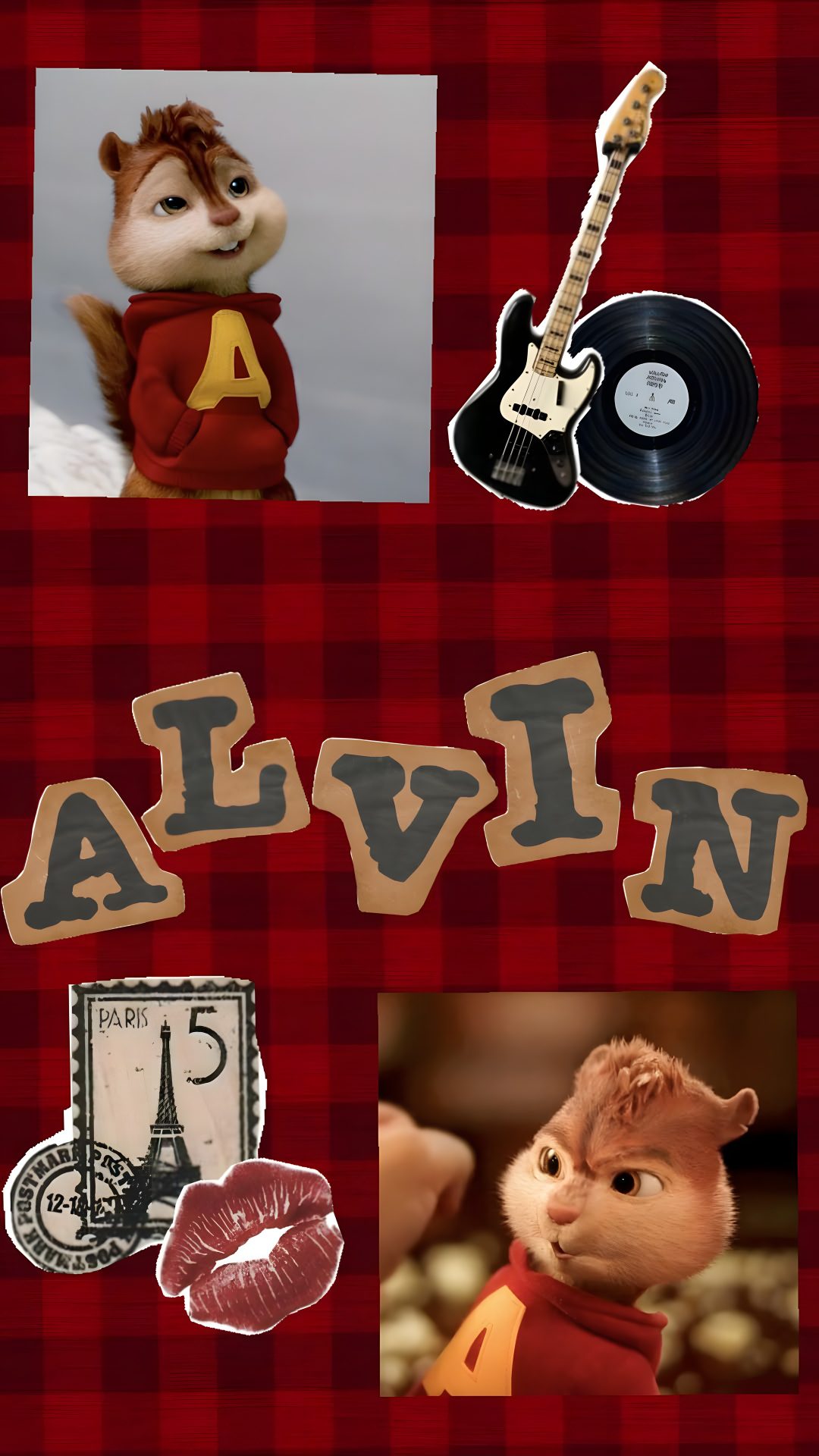 the chipmuns are all in this collage with their name and pictures on them Alvin And The Chipmunks Halloween maroon