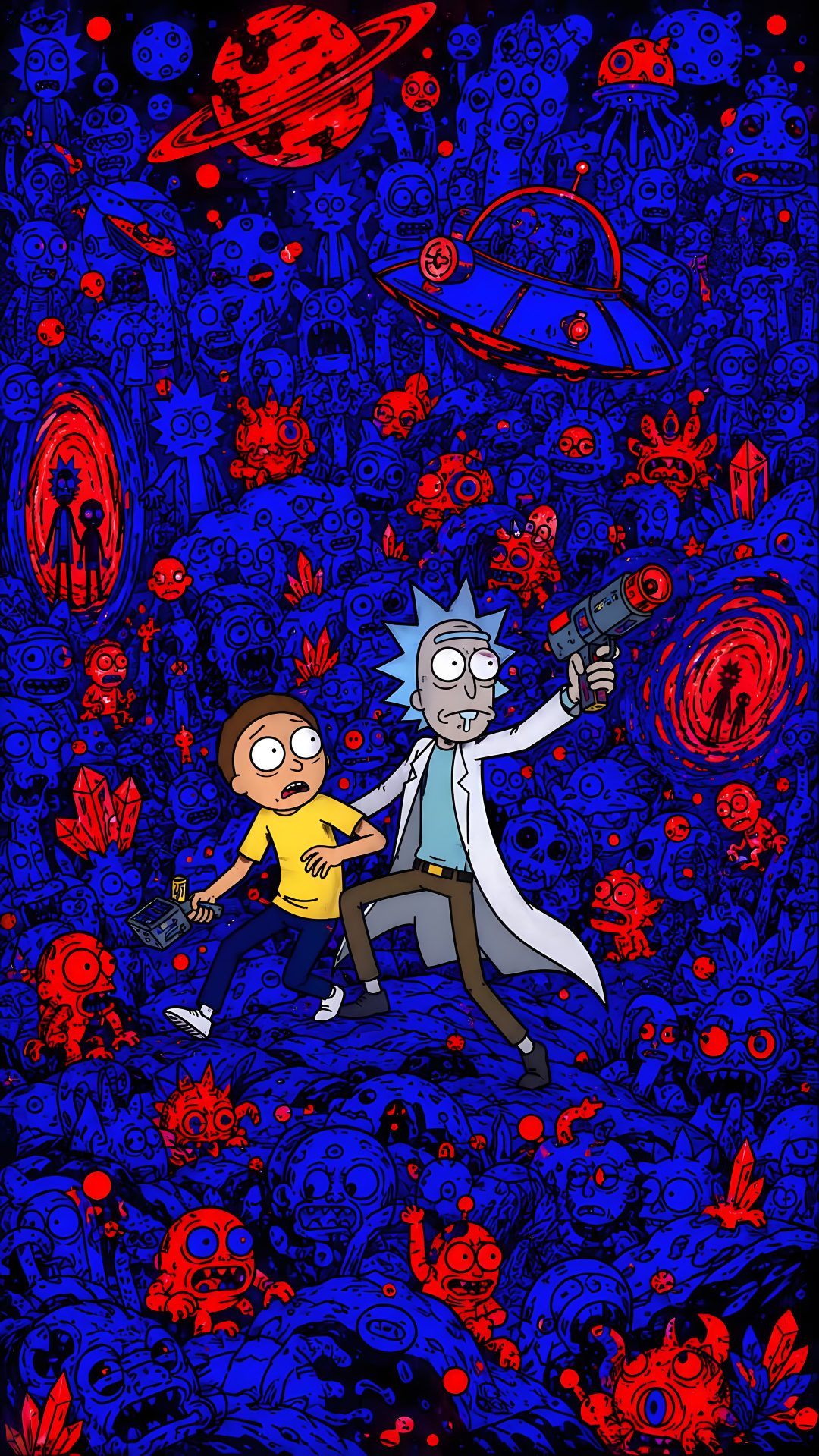 Rick And Morty Wallpaper, Rick And Morty, Free Prints, Cover Art, Iphone Rick And Morty Halloween Rick And Morty, Free Prints, Cover Art, Iphone, midnight blue