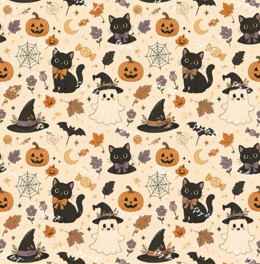 📦 WHAT YOU WILL RECEIVE You will receive a digital seamless pattern file suitable for your creative projects. File format: JPG Color mode: RGB Resolution: 300 DPI Size: 3600 × 3600 px Pattern: Seamless / repeating NO PHYSICAL PRODUCT WILL BE SHIPPED!! 🎃 HOW IT WORKS 1. Purchase this listing. 2. Download your digital file. 3. Use the pattern for your personal or commercial creative projects according to the included license terms. ⚠️ PLEASE NOTE This is a DIGITAL DOWNLOAD ONLY. No physical item will be mailed. Colors may vary slightly depending on your monitor, printer, or printing service. Due to the nature of digital products, refunds are generally not available after the file has been downloaded. Please make sure your software and printing service support JPG files before purchasing. Halloween Fabric Cat Bones Witch And bisque