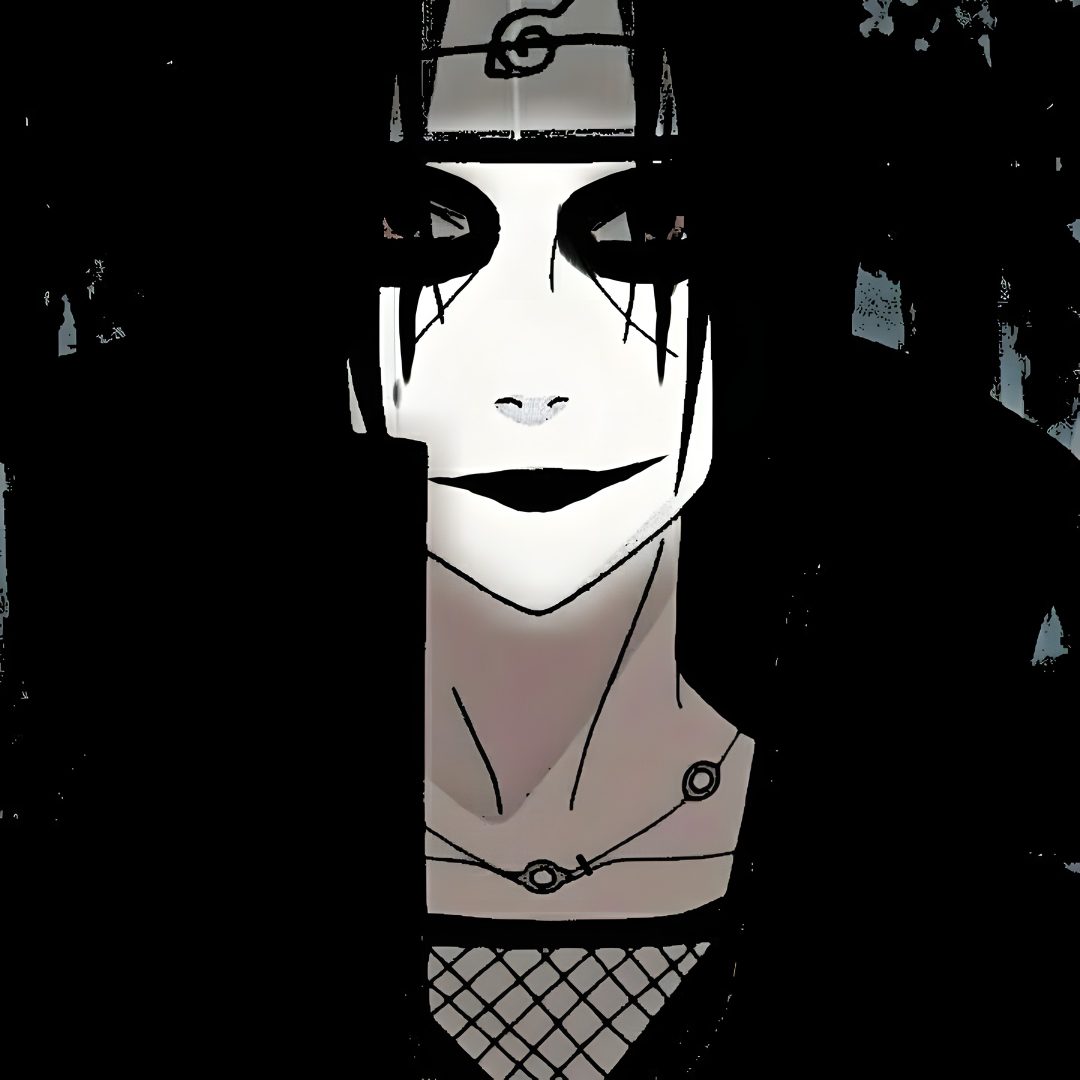 an image of a woman with black hair and white make - up on her face Itachi Uchiha Halloween Happy Halloween, Naruto, Halloween, Memes, black