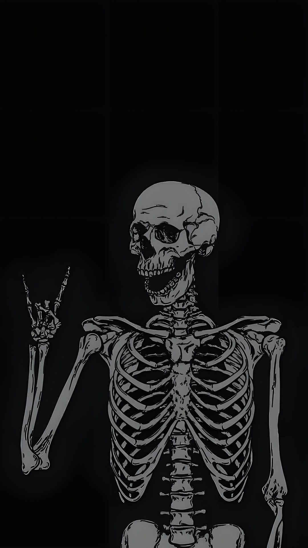 a skeleton is shown in black and white Black And While Halloween Halloween Iphone, Edgy, Emo, Dark Phone, Skeleton Art, Skull,