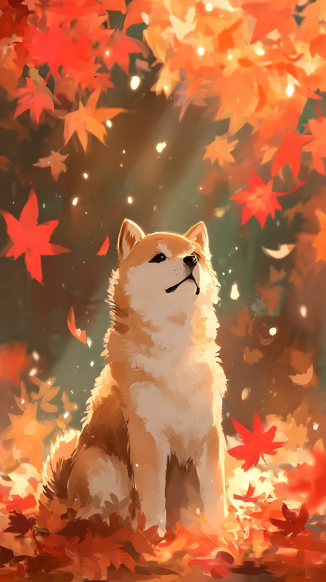 a dog sitting in the leaves with its eyes closed Shiba Inu Halloween Fond D Ecran, Shiba Inu, Cute Animals, Animals, sienna
