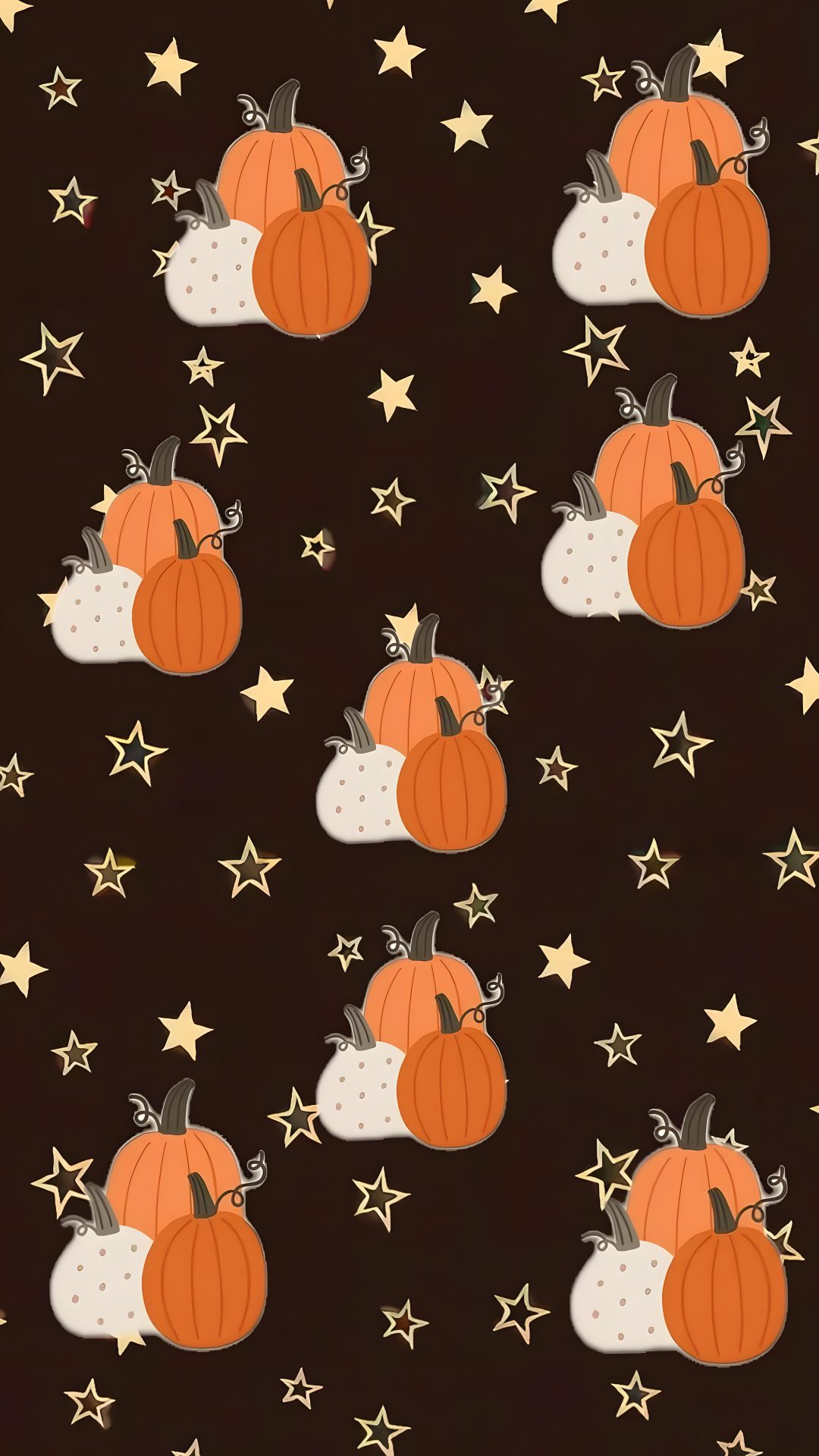 pumpkins and stars on a black background Halloween Pumpkins And Stars Scattered black