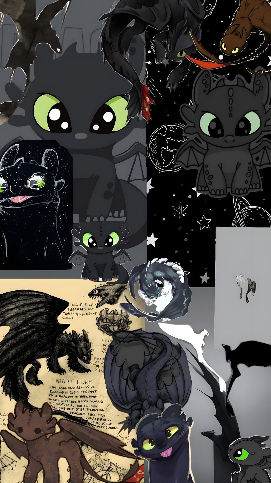 many different types of cats and bats with green eyes Halloween Toothless dark slate gray