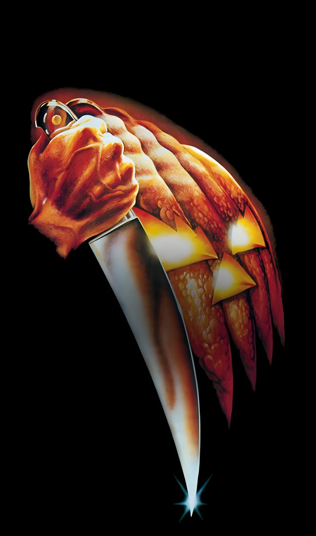 a painting of a hand holding a knife Halloween 1978 Iphone black