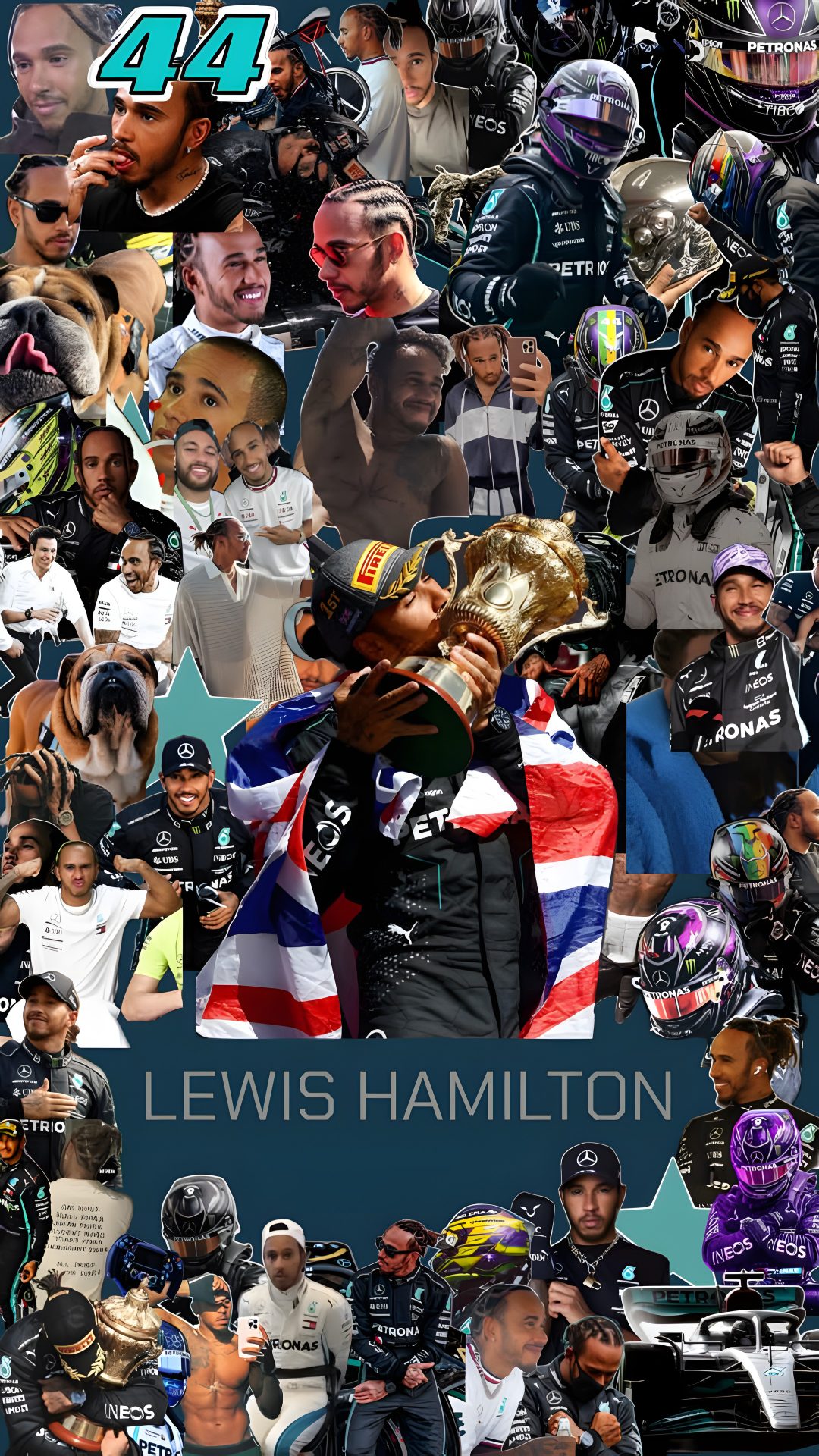 a collage of photos with the name lewis hamilton on it and many different people Halloween Lewis Hamilton Collages Hd dark slate gray