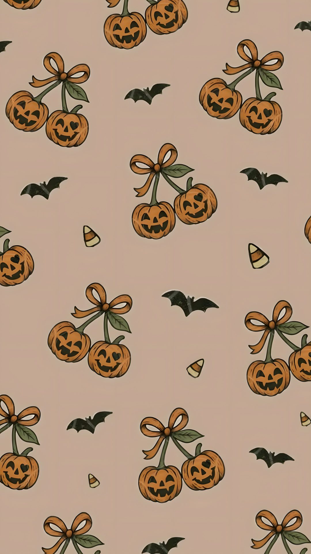 Aesthetic Halloween Bows tan