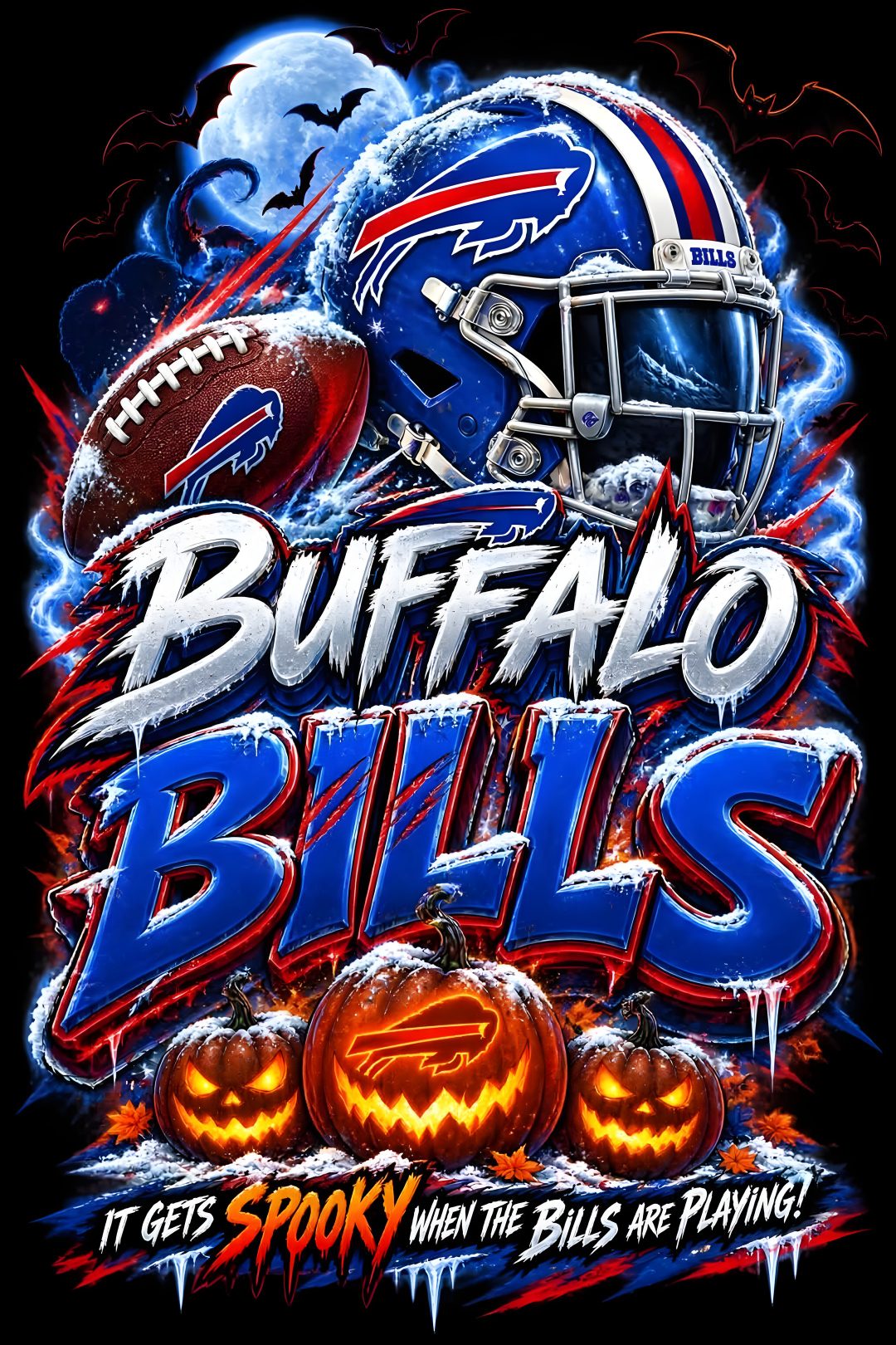Buffalo Bills Halloween black
