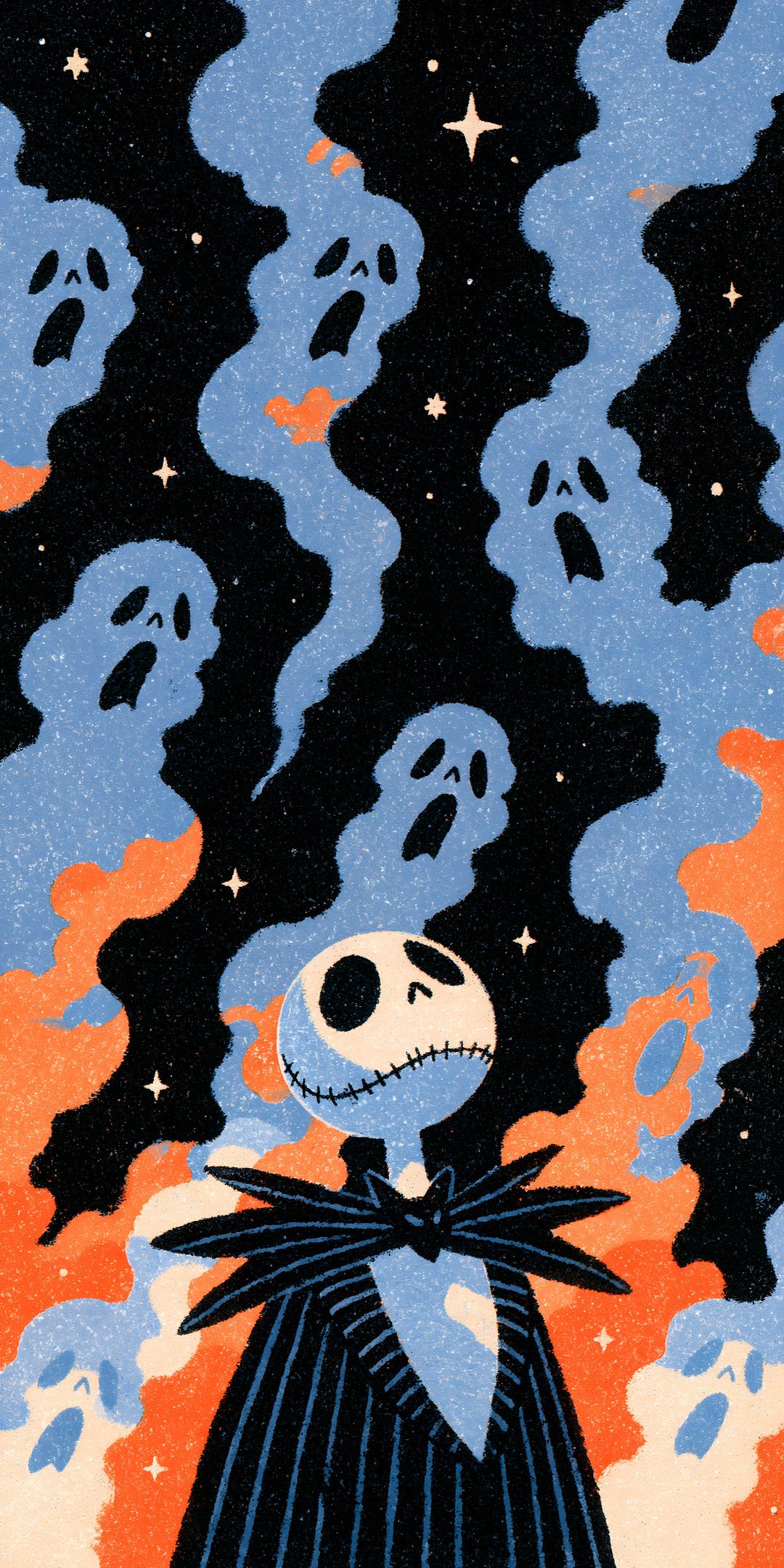 an image of jack skellingy from the nightmare before it was dark and blue Halloween Jack dark olive green