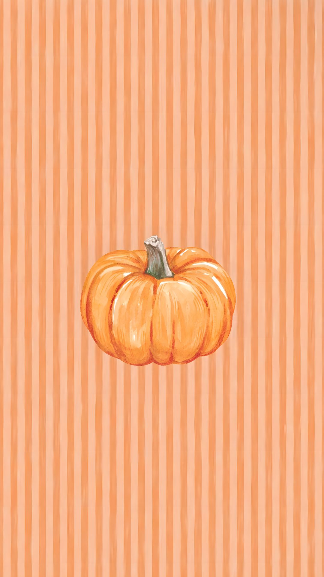 an orange pumpkin sitting on top of a striped wall Halloween Orange Pumpkin light salmon