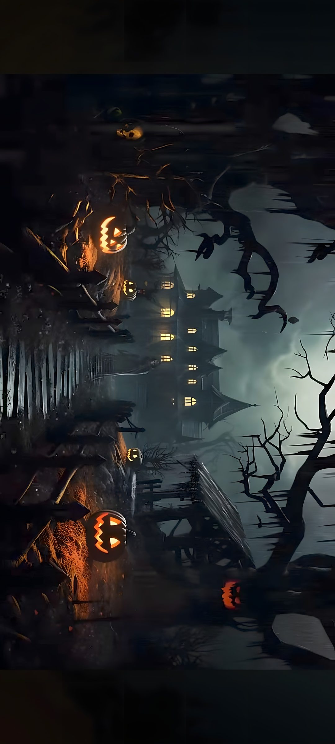 Halloween Village 4k black