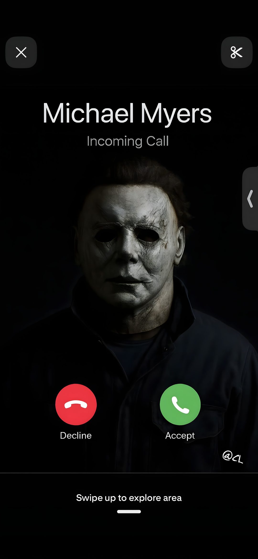 michael myers's incoming call on the iphone Halloween Iphone Michael Myers black