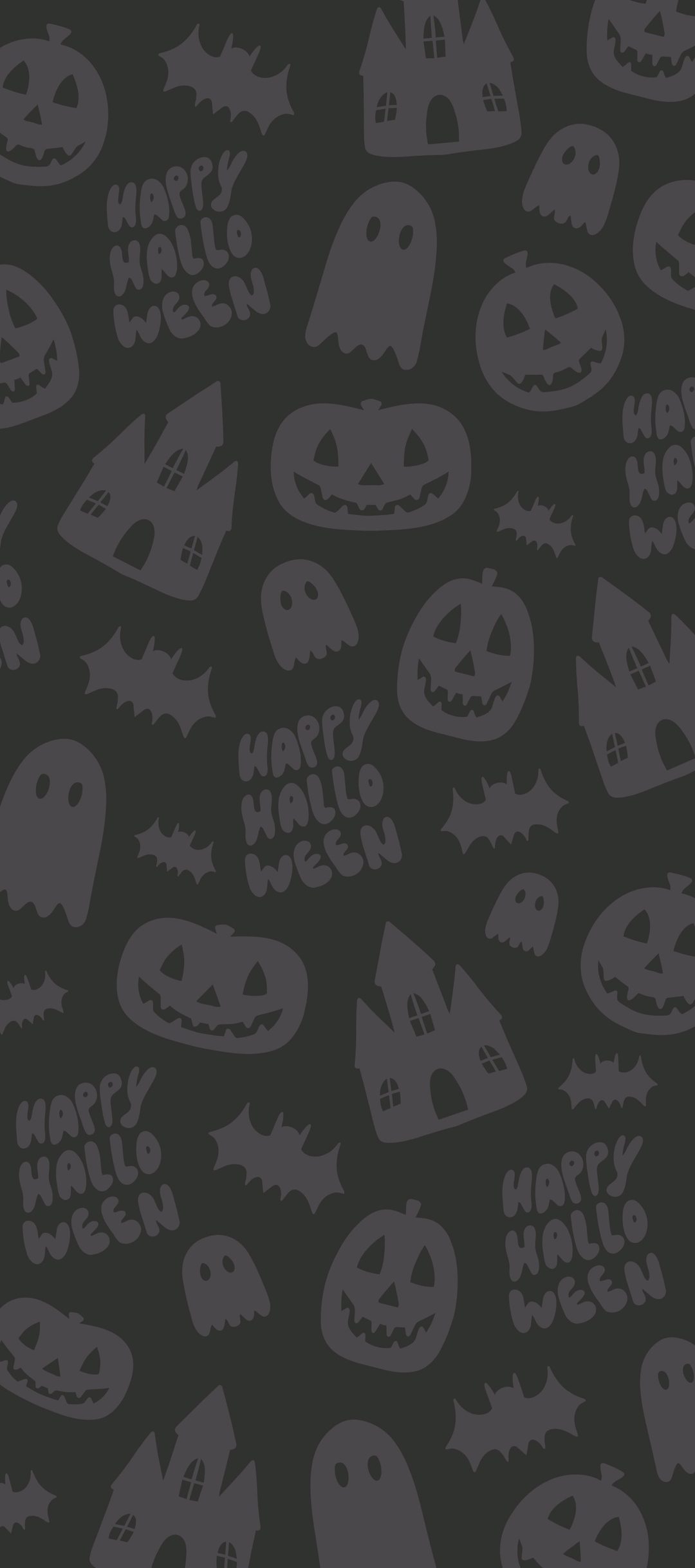 halloween seamless background with pumpkins and bats Halloween Boo - Anthracite dark slate gray