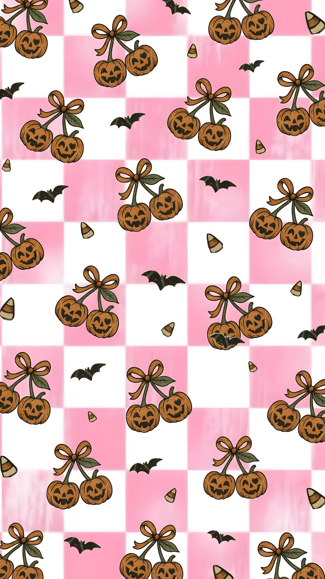 Halloween Checkered pink