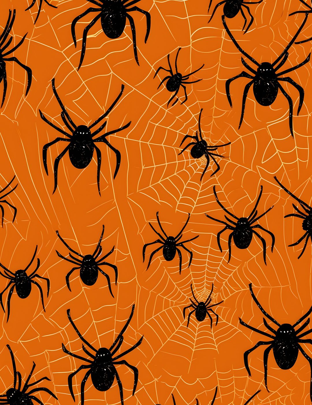 black and orange spider webs on an orange background Halloween Spiders At University Of Texas Halloween, chocolate