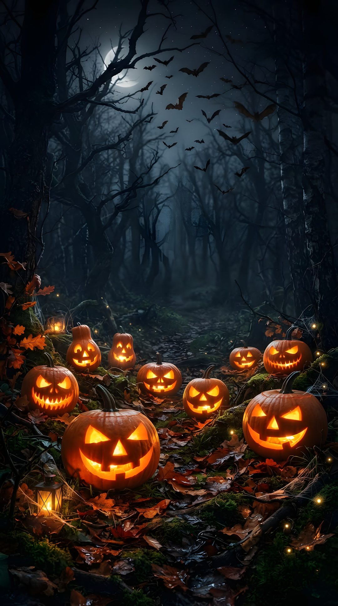 Scary Halloween Pumpkin black