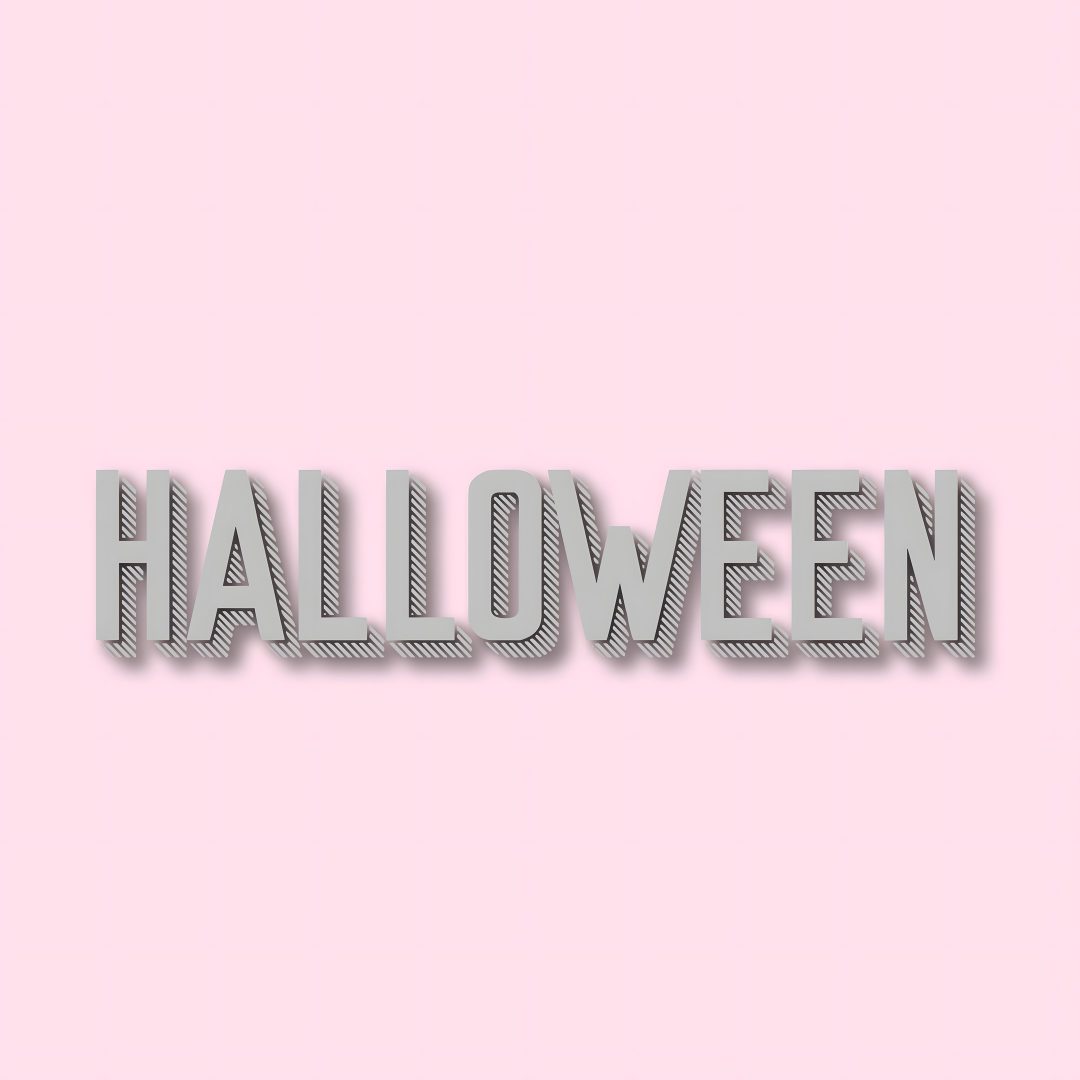 the word halloween is cut out from paper and placed on top of a pink background Pink Halloween Words Custom Signs, Neon, Neon Signs, Pink Halloween Widget, Halloween, misty rose