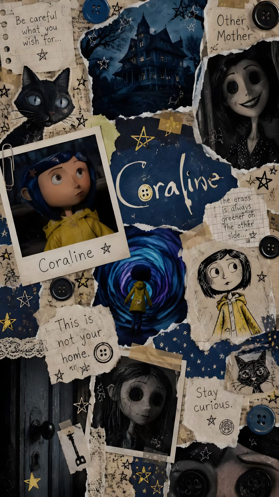 coraline wallpaper Halloween Iphone Coraline dark slate gray