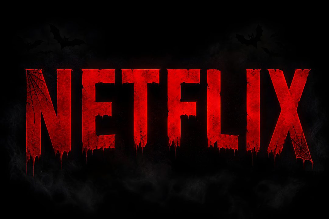 the netflix logo is shown in red on a black background with bats flying around it Halloween Netflix Netflix Overlay, Halloween Logo, Halloween, The Creator, Logo, black