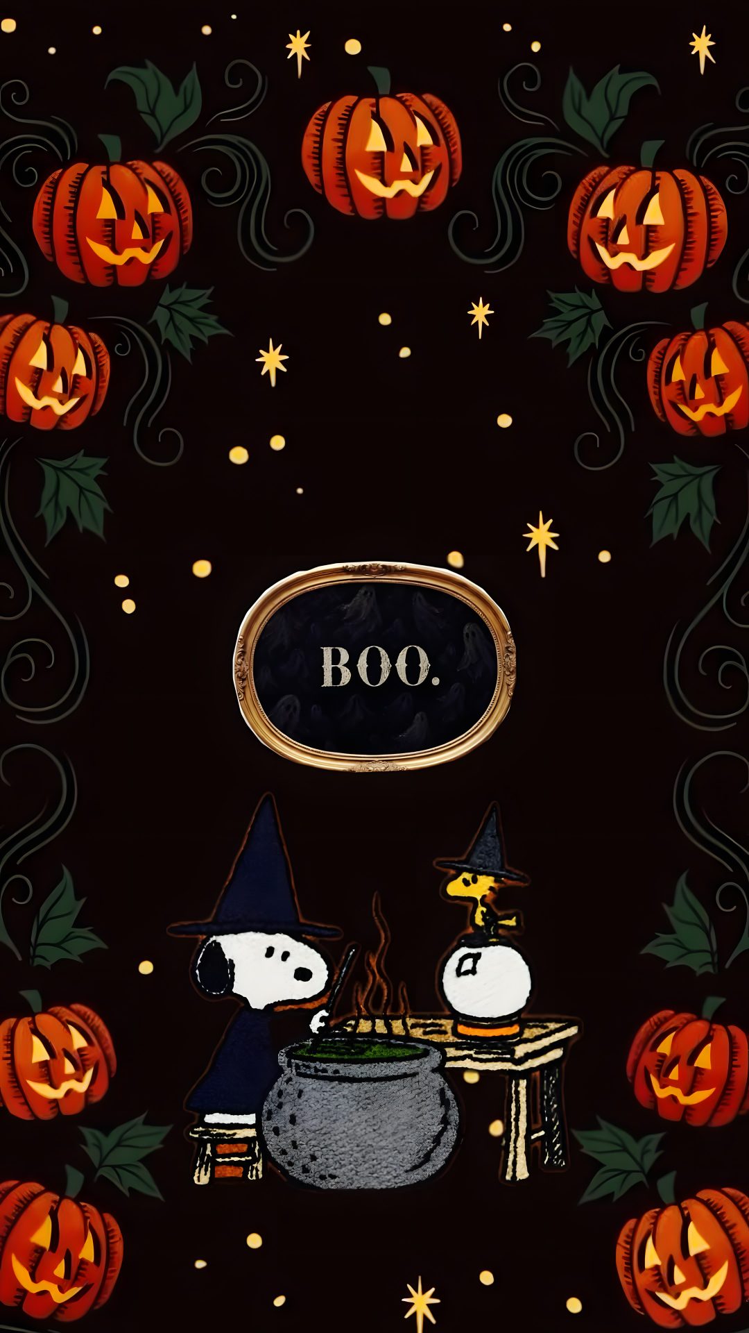 Happy Halloween Snoopy Halloween black