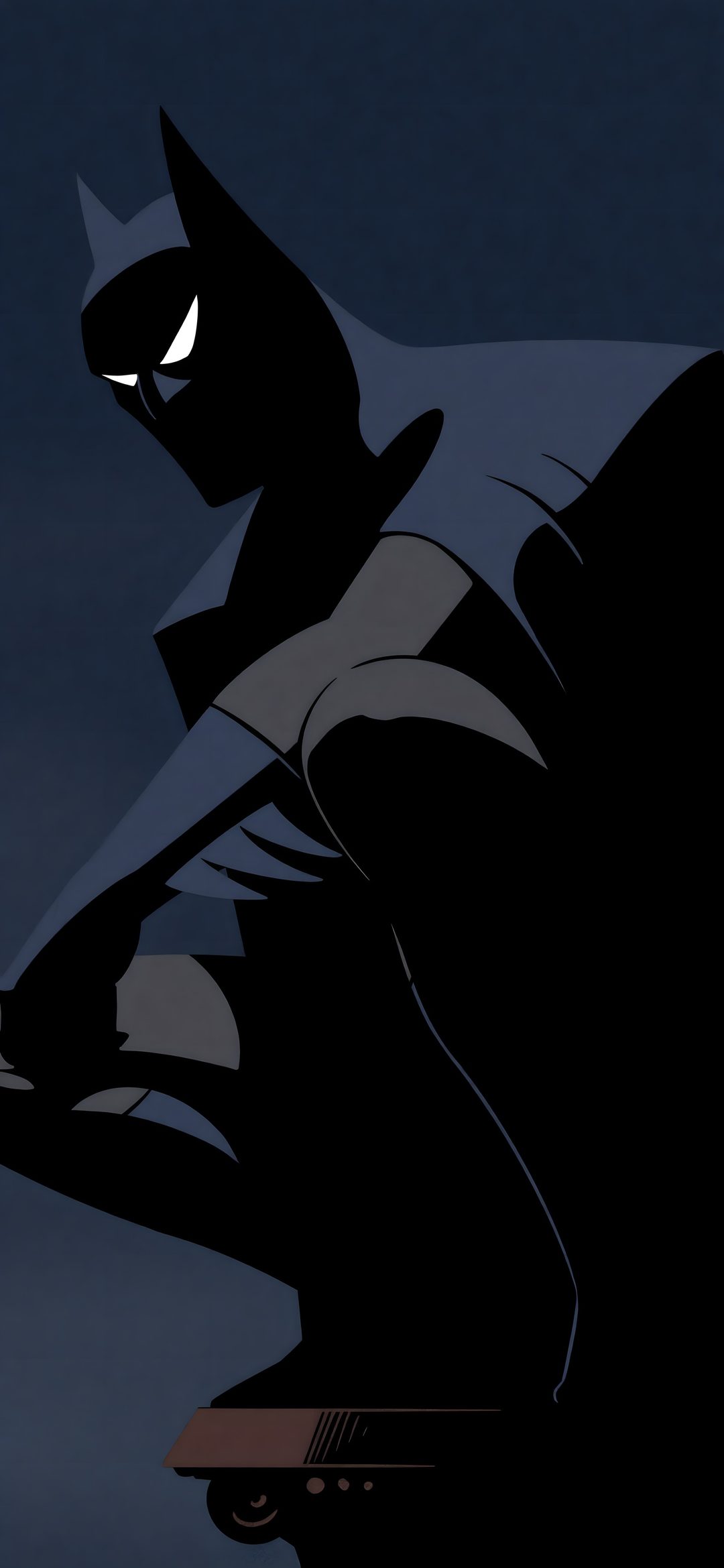 the animated batman character is holding his bat out Batman The Long Halloween 2 Batman Arkham, Batman, black