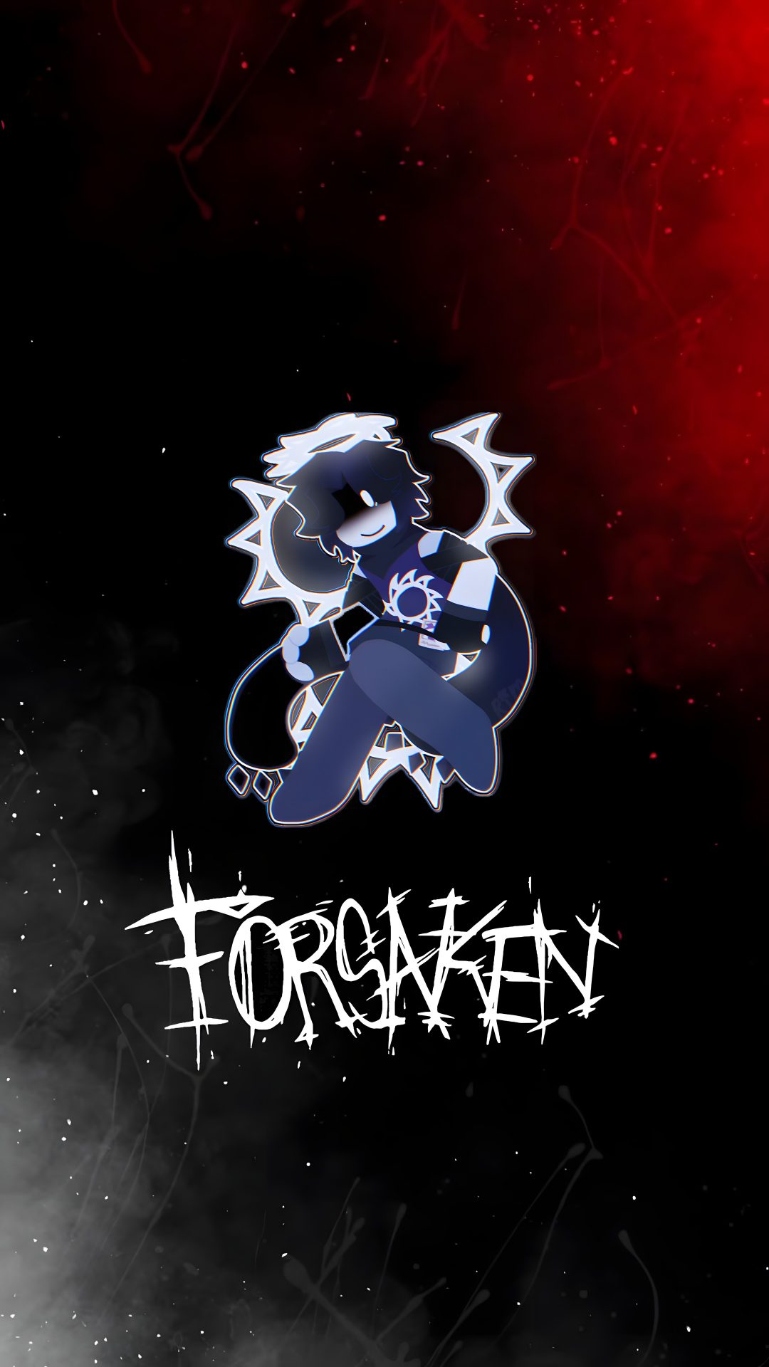 an image of a black and red background with the word forsaken on it Forsaken Halloween Dibujos Animados Bonitos, Art Reference, Dibujos Bonitos, black