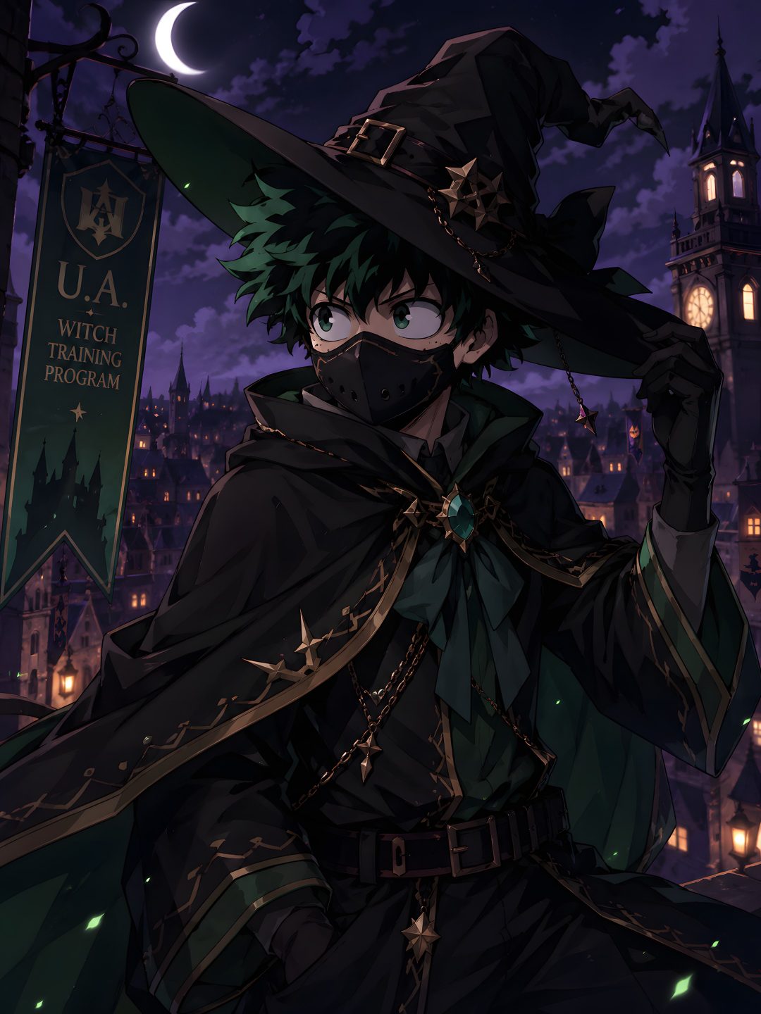 Wizard, Izuku Midoriya Izuku Midoriya Izuku Midoriya Halloween Wizard, Izuku Midoriya, black