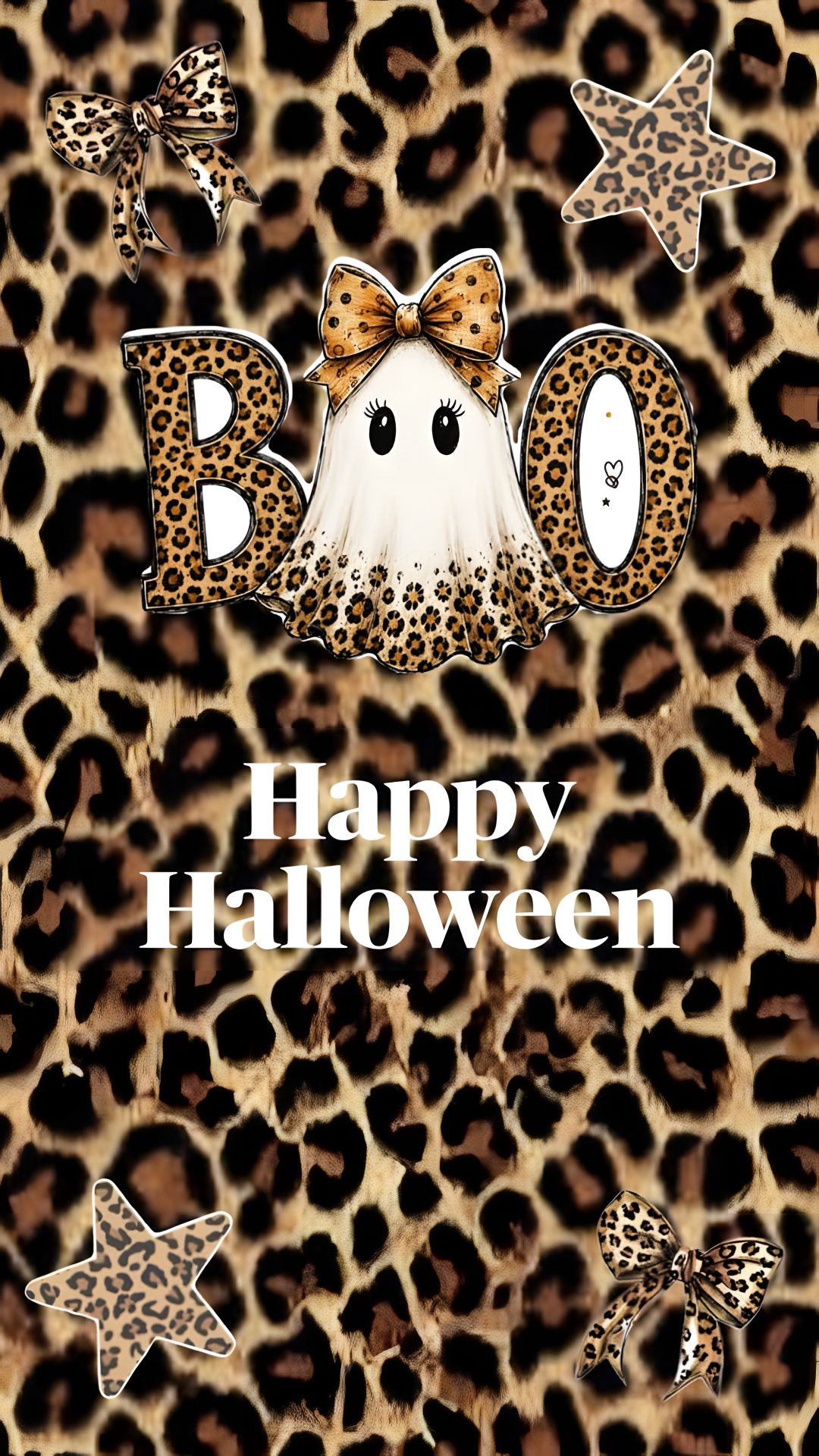 Halloween Leopard Print dark olive green