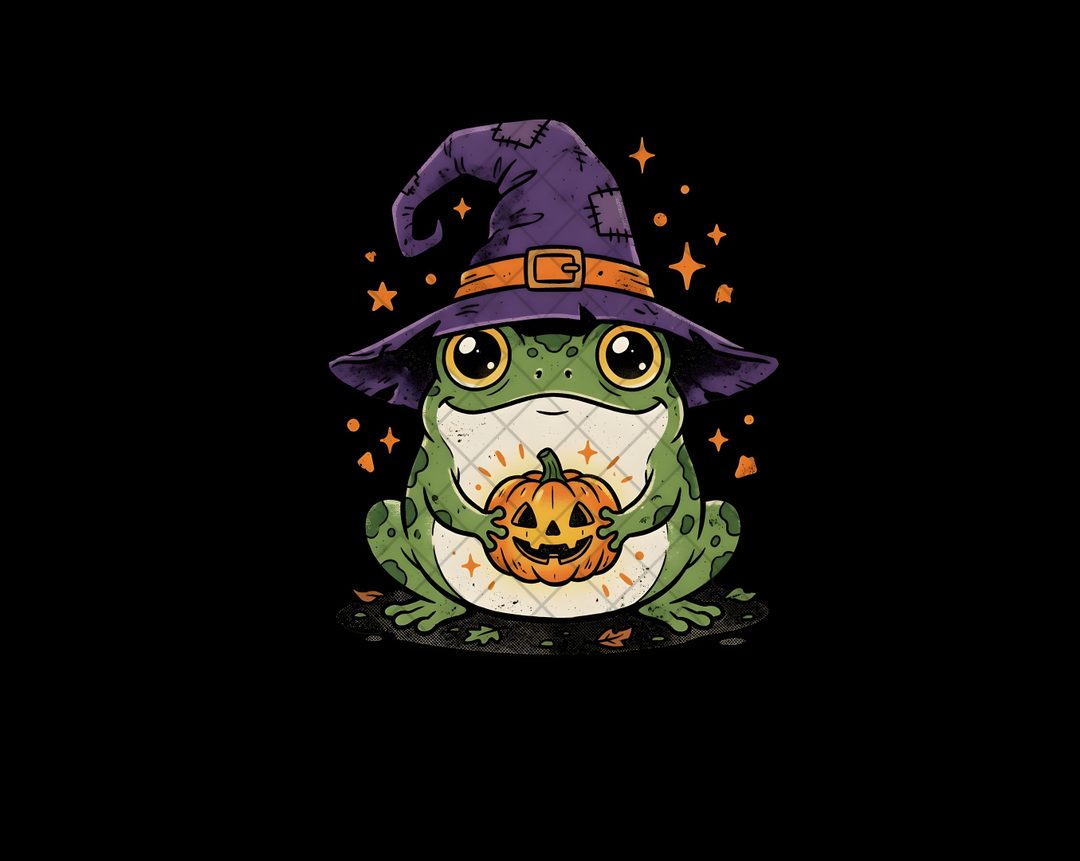 Frog Halloween black