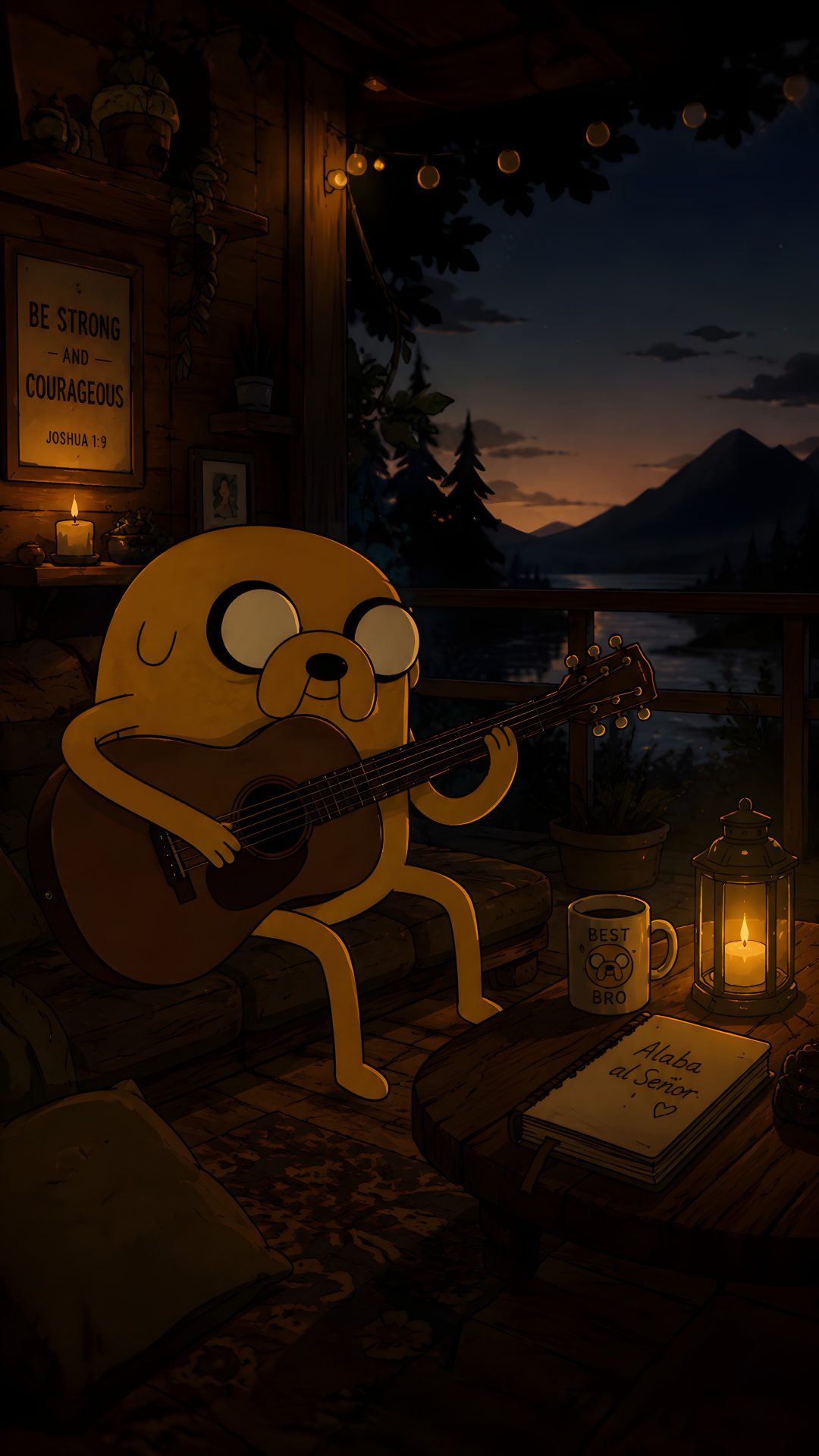 a cartoon character is playing the guitar in front of a fire place with candles and books Halloween Adventure Time Cartoon Network, Adventure Time, Cute Art, Instagram, black