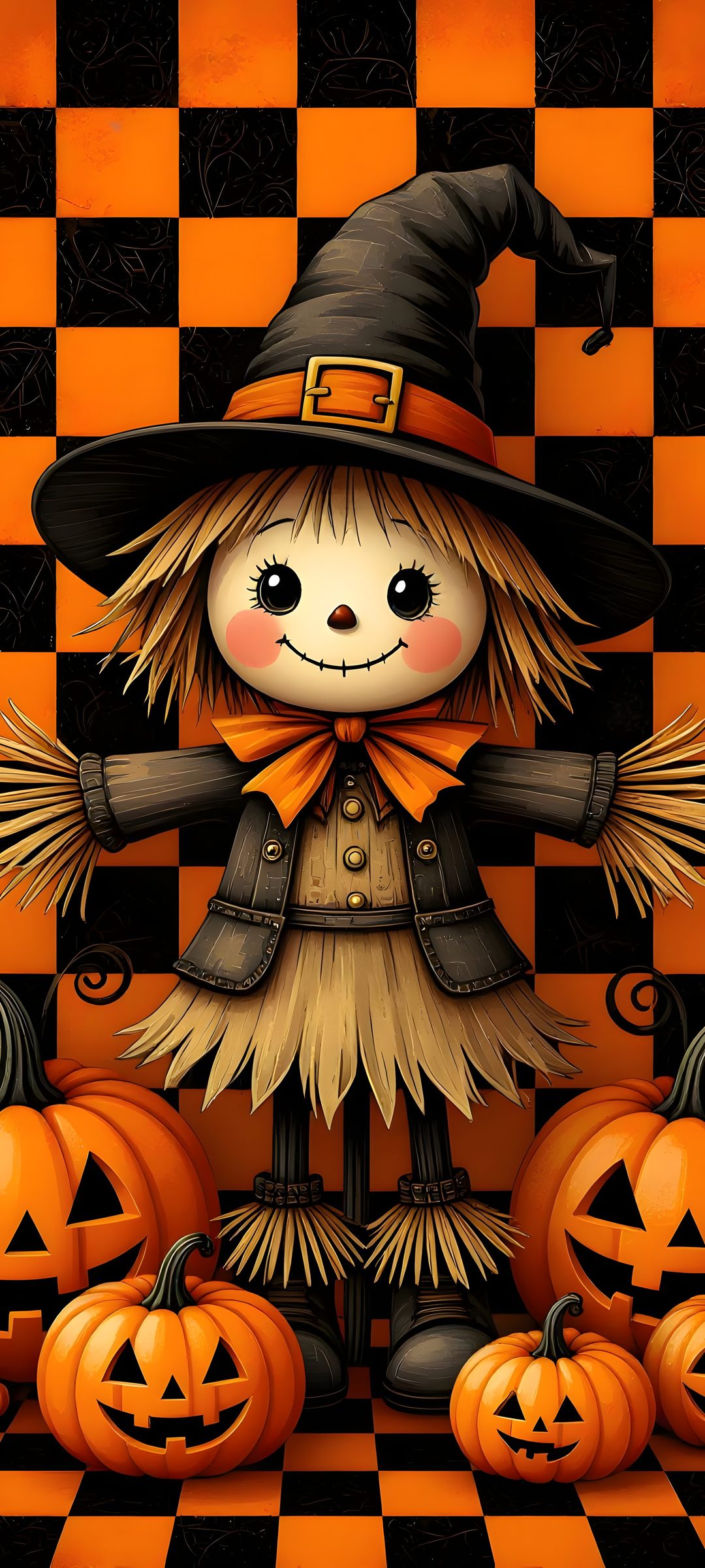 Halloween Scarecrow saddle brown