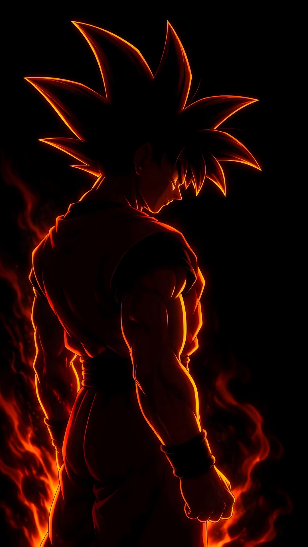 an image of a dragon in the dark with fire around it's back end Dragon Ball Halloween black