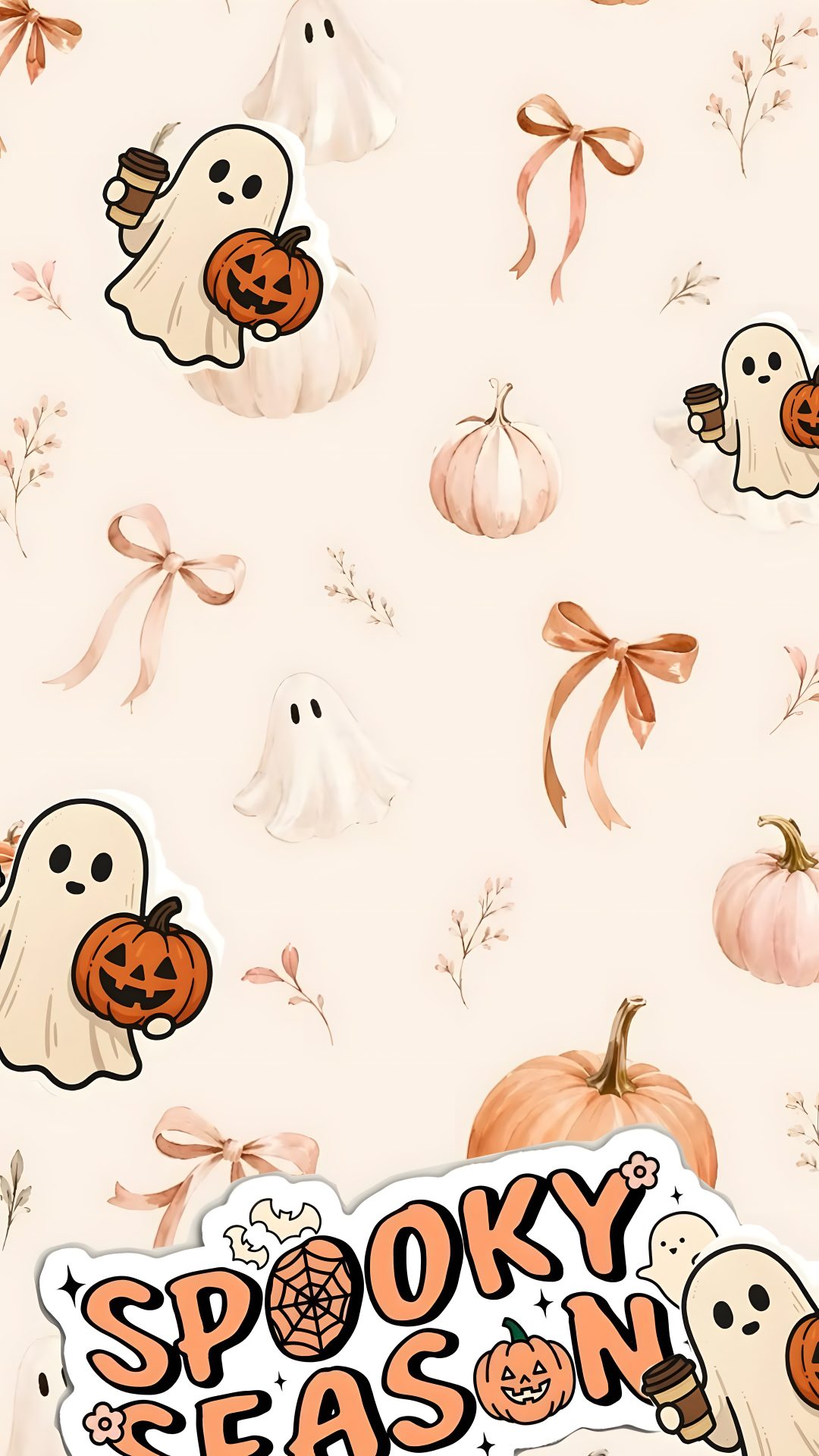 Aesthetic Halloween Bows linen