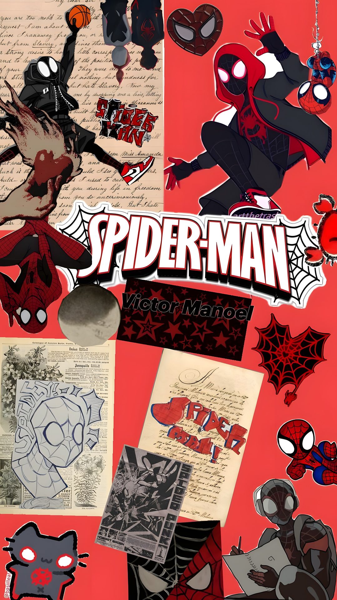 the spider - man movie poster has been altered to look like it's being drawn Halloween Spider Man Marvel, This Is Us, Aesthetic Spider Man Collage, sienna