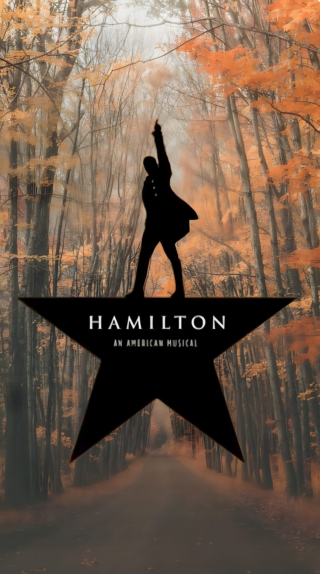 the poster for the musical's production of hamilton Hamilton Halloween dark olive green