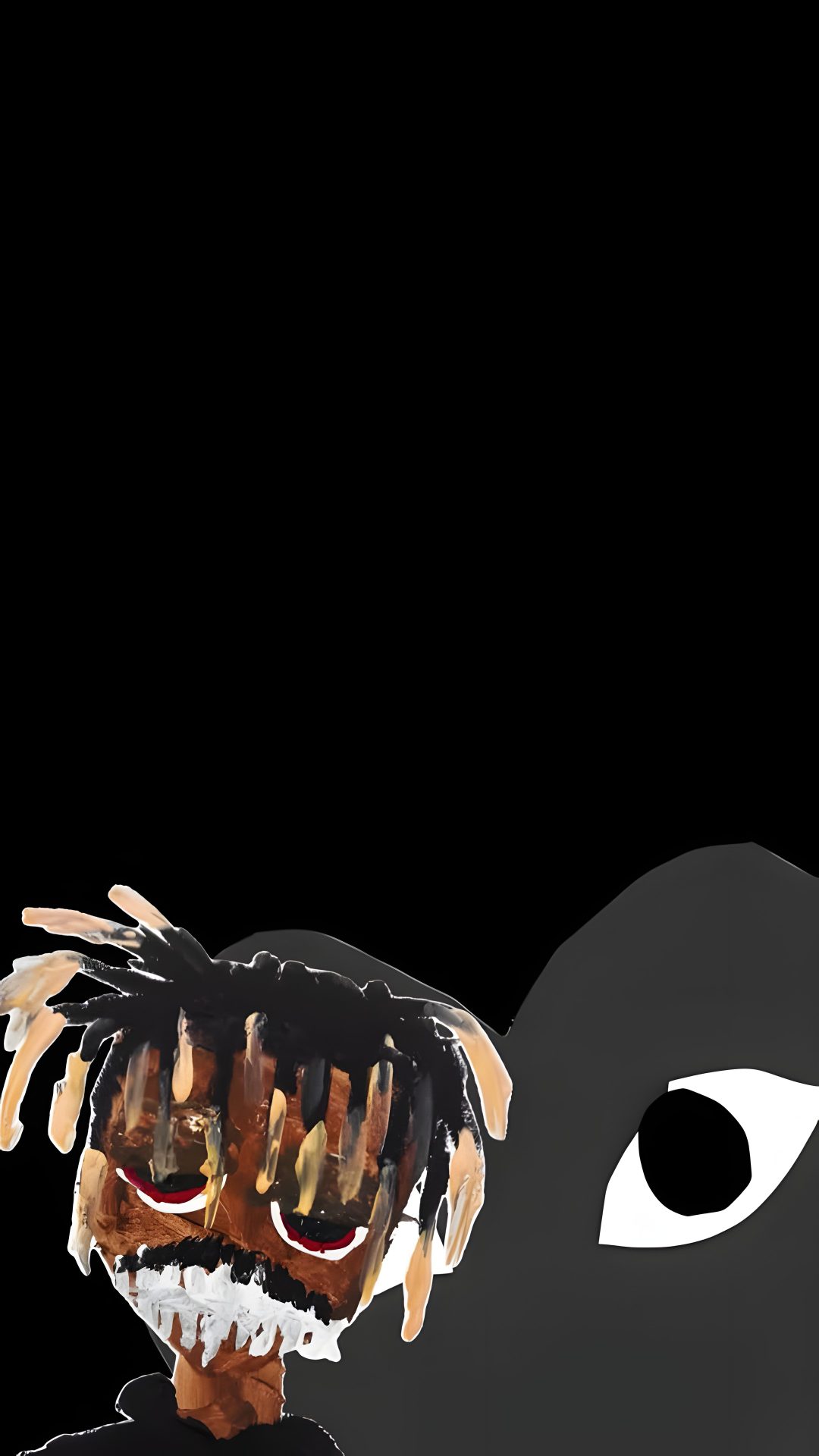 a drawing of a person wearing a mask Halloween Juice Wrld black