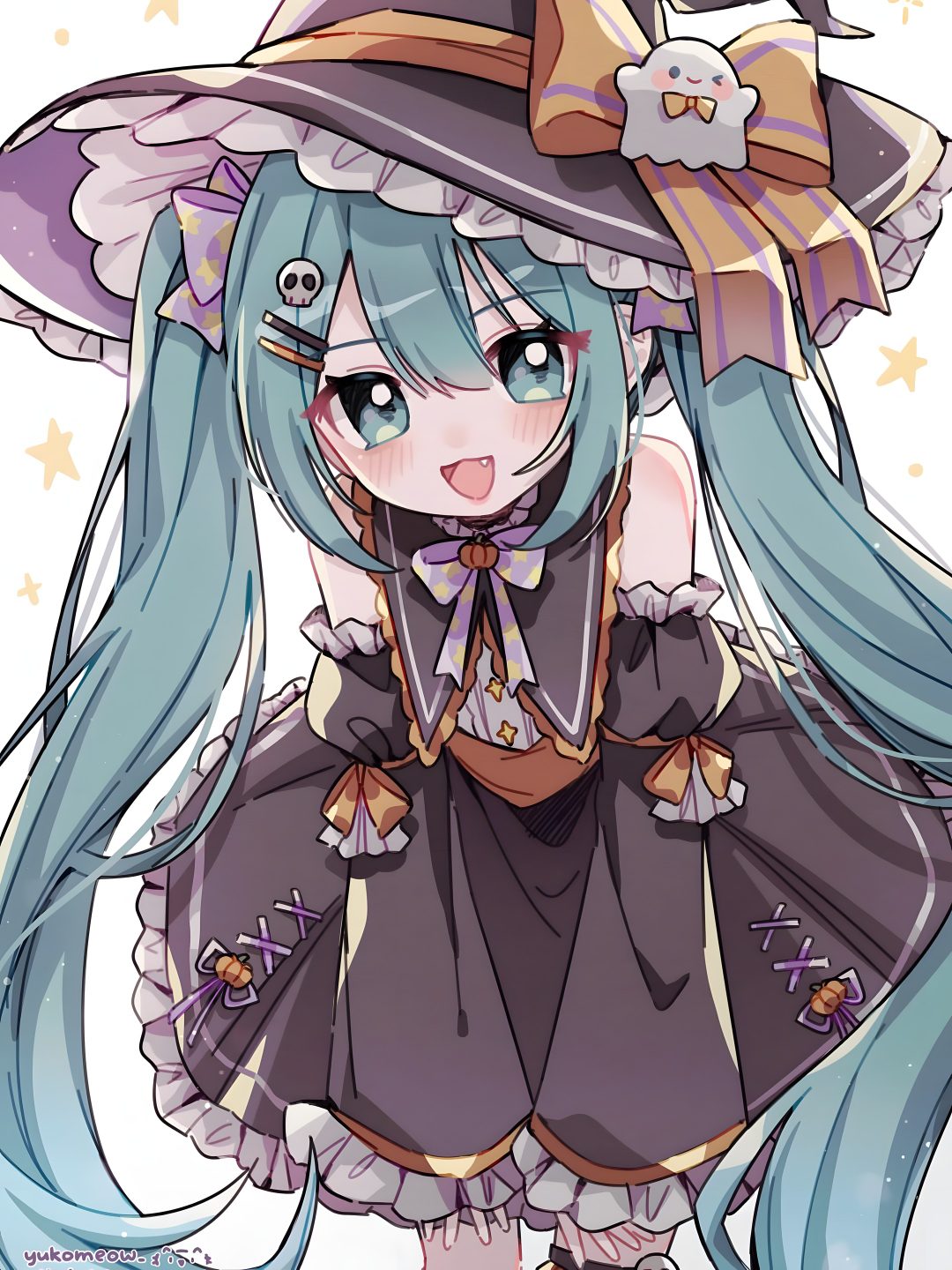 Hatsune Miku Hatsune Miku Halloween Hatsune Miku, light slate gray