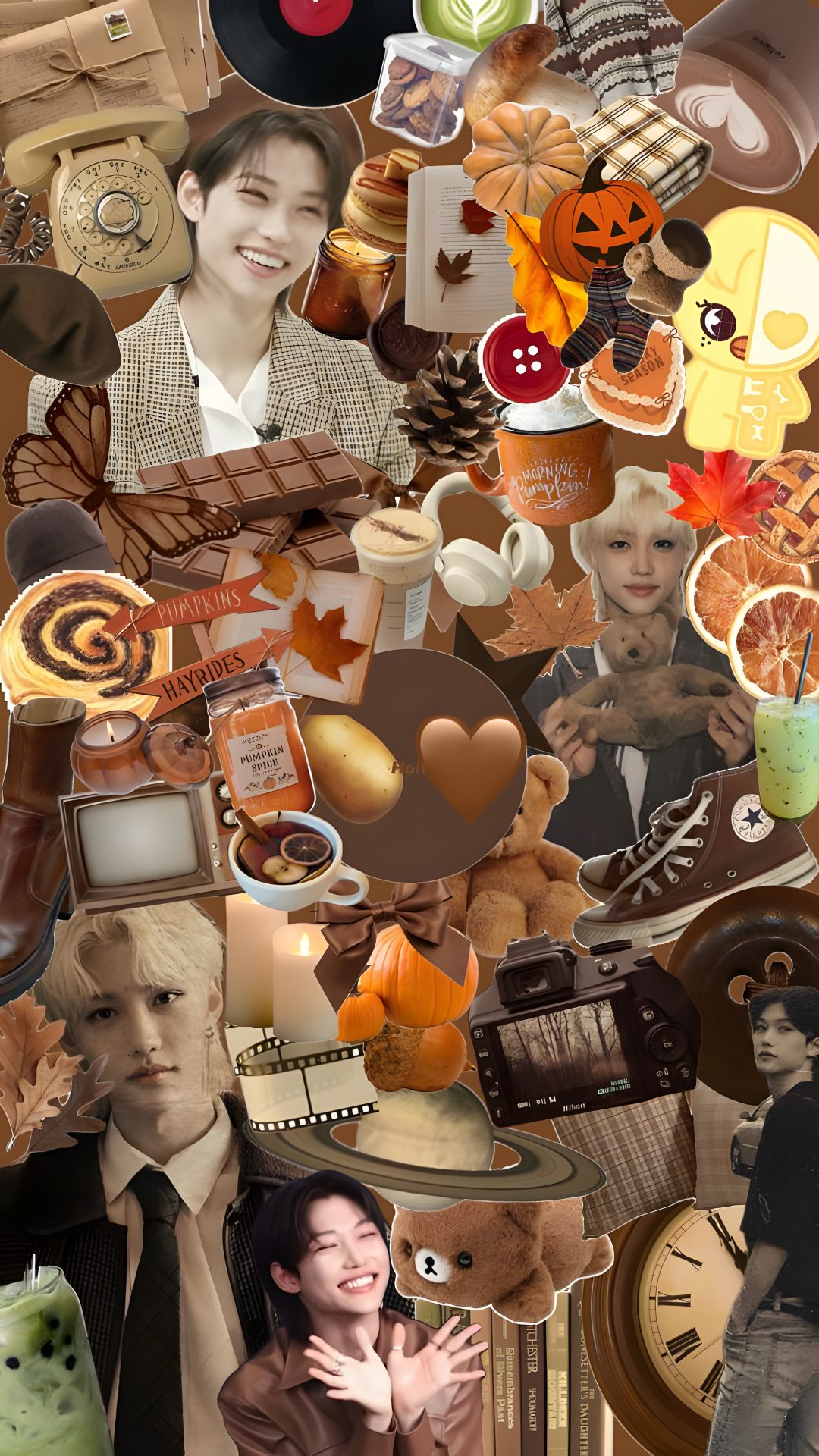 a collage of many different pictures with people and things in the middle one has a clock on it Felix Halloween Normal, Halloween, Kids, sienna