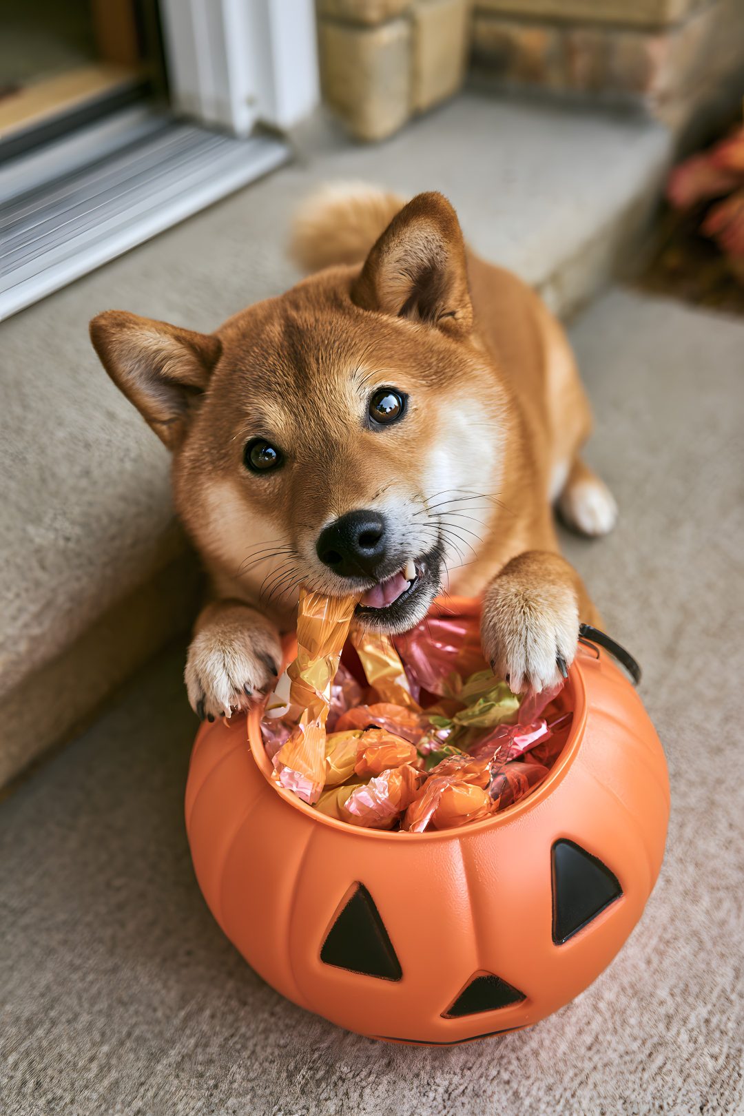 90s Halloween Aesthetic. Shiba Inu. Halloween Decor. Halloween decor. Fall decor. Fall flowers. Shiba Inu Halloween gray