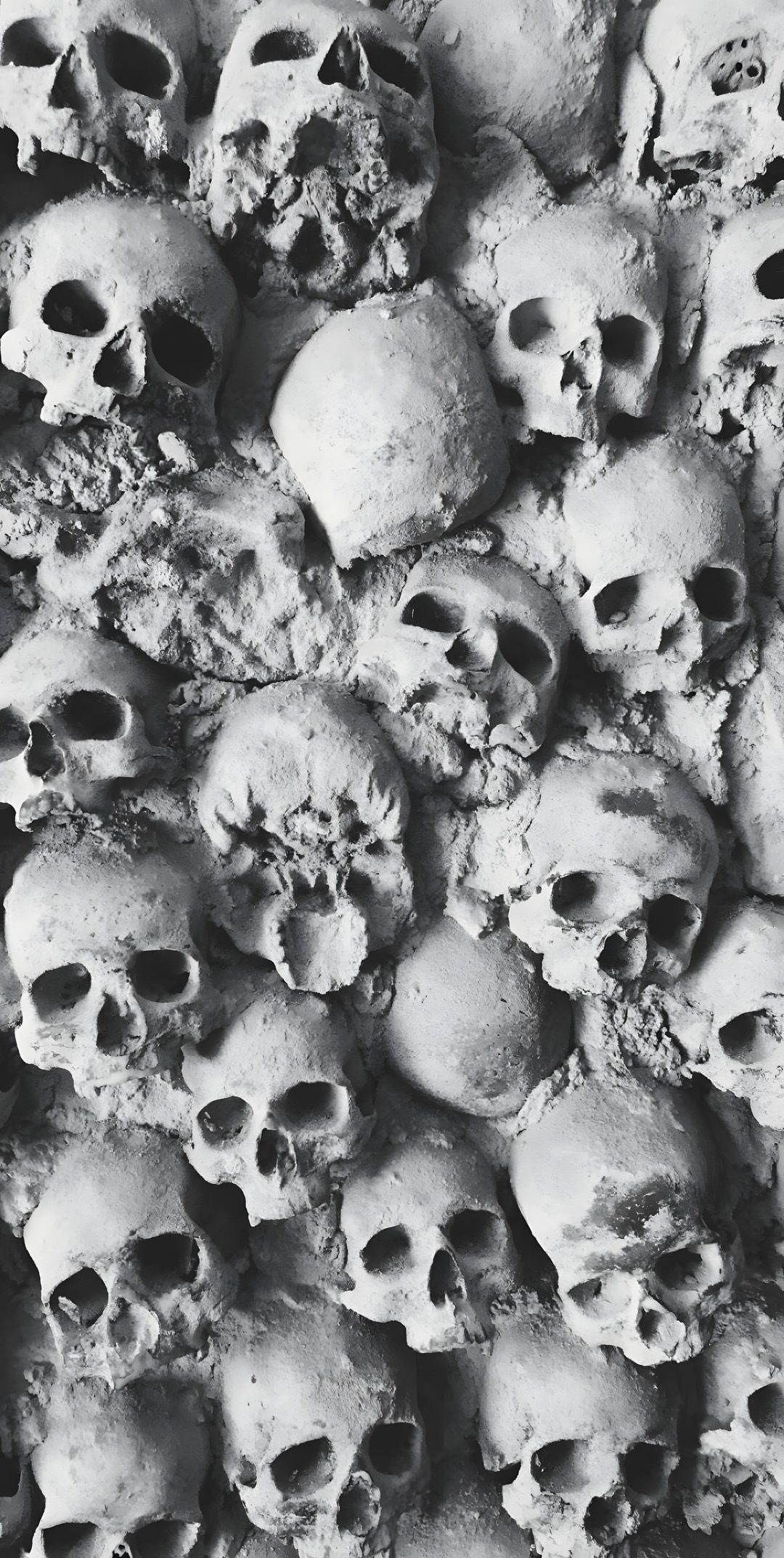 a bunch of skulls that are stacked on top of each other Halloween Thorny Skulls Warm Gray Abstract Artwork, Pokemon, Skulls Texture, Pokémon,