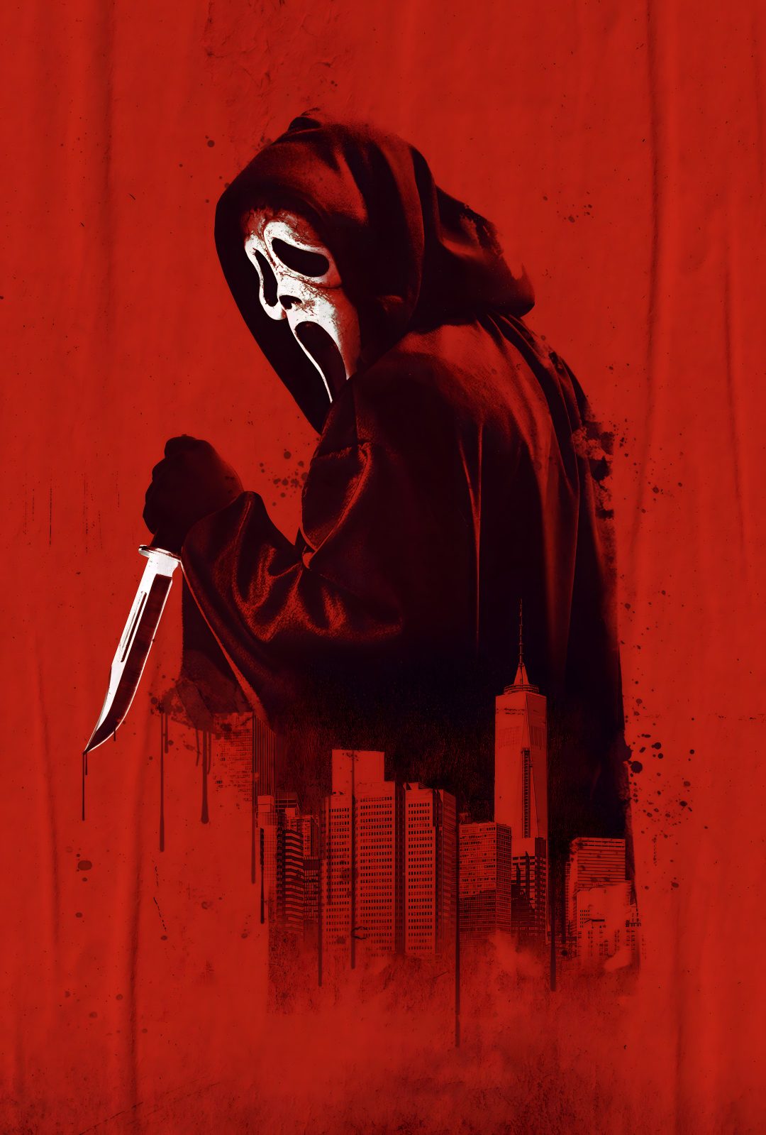 a man in a hoodie holding a knife and wearing a mask over his face Halloween 6 firebrick