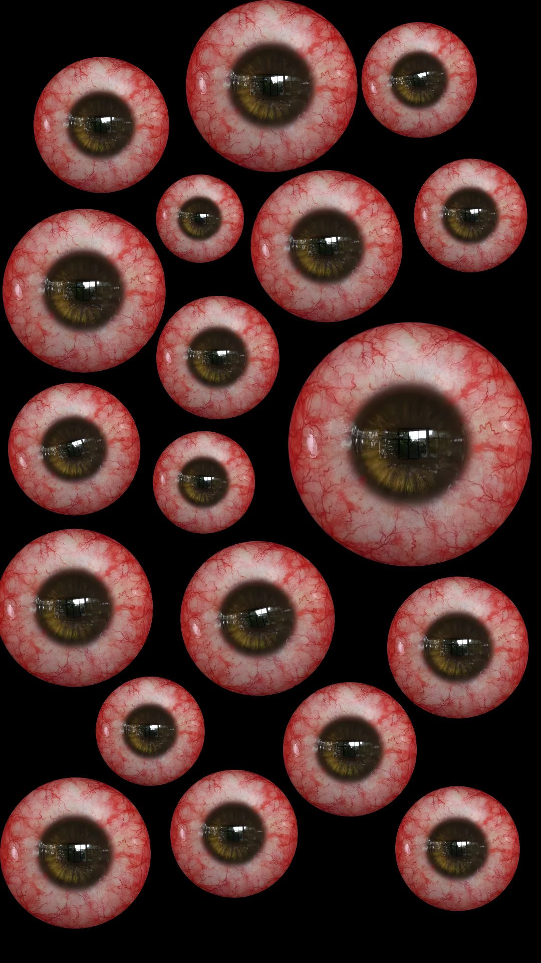 an image of many red eyes with brown spots on it's irises and one eye Halloween Eyeballs Red-01 Dark Art, Locket, Drawing & Painting, Collage, Texture, Drawings, black