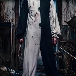 a man dressed in a scary clown costume Halloween Terrifier Horro Characters, Halloween Costume Men Scary, Terrifier 3, Terrifier Full Body, black